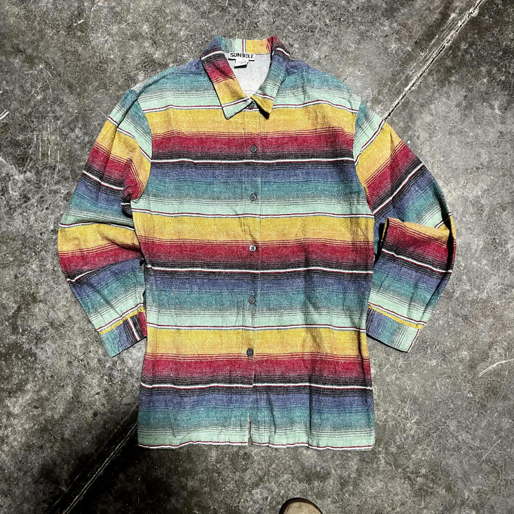 Sunbelt Vintage Striped Button-Up Shirt